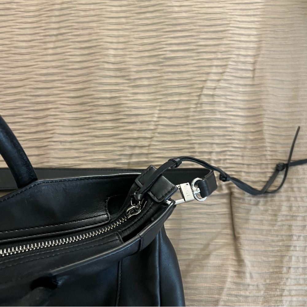 Black Leather Handbag Satchel - Picture 8 of 16